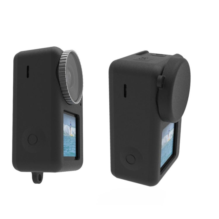 For DJI Osmo Action 3 Silicone Protective Case Lens Cap(Black) -  by PMC TechLife | Online Shopping South Africa | PMC TechLife