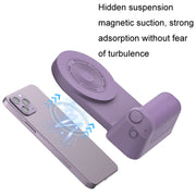 BBC-8 3 In1 Magnetic Absorption Wireless Charging Phone Stand Bluetooth Handheld Selfie Stick, Style: Upgrade Model(Purple)