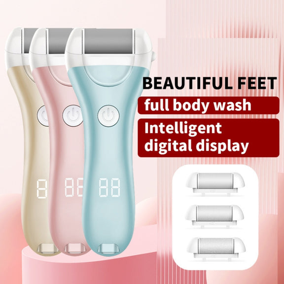 Electric Foot Grinder Digital Display USB Pedicure Peeling(Pink)