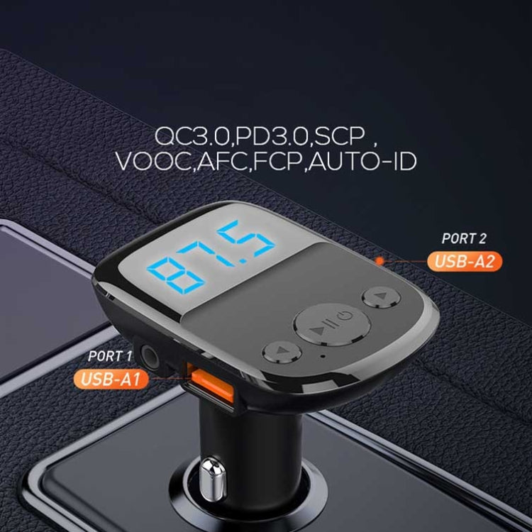 LDNIO C706Q QC3.0+AUTO-ID Car Bluetooth FM Music Digital Display Car Charger with Type-C/USB-C Cable - Car Charger by LDNIO | Online Shopping South Africa | PMC TechLife | Buy Now Pay Later Mobicred