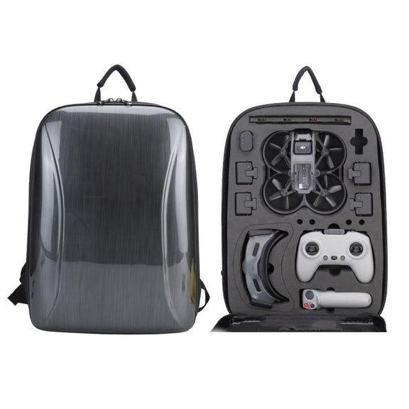 For DJI AVATA  Storage Bag Hard Shell Water-resistant Shoulder Bag Backpack(Brushed Gray)