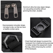 For DJI AVATA  Storage Bag Hard Shell Water-resistant Shoulder Bag Backpack(Brushed Gray)