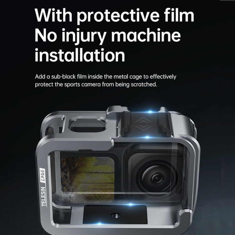 TELESIN Aluminium Alloy Frame Case For GoPro Hero11 Black / HERO10 Black / HERO9 Black ,Spec: Vertical Shooting Set - free shipping - PMC Jewellery - Order now!