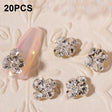 20 PCS Nail Jewelry Stacked Diamond Nail Sticker Accessories(H522 Large White) - free shipping - PMC TechLife - Order now!