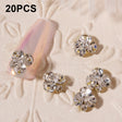 20 PCS Nail Jewelry Stacked Diamond Nail Sticker Accessories(H523 Small White) - free shipping - PMC TechLife - Order now!