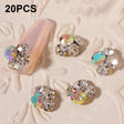 20 PCS Nail Jewelry Stacked Diamond Nail Sticker Accessories(H524 Large AB) - free shipping - PMC TechLife - Order now!