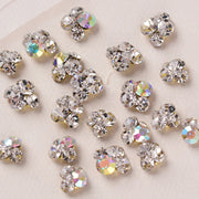 20 PCS Nail Jewelry Stacked Diamond Nail Sticker Accessories(H522 Large White)