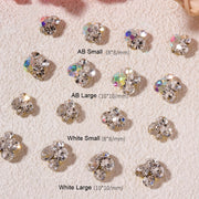 20 PCS Nail Jewelry Stacked Diamond Nail Sticker Accessories(H523 Small White)