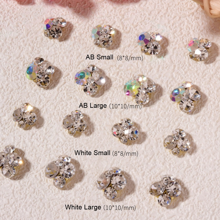 20 PCS Nail Jewelry Stacked Diamond Nail Sticker Accessories(H523 Small White)