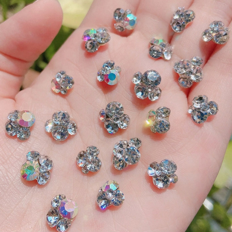 20 PCS Nail Jewelry Stacked Diamond Nail Sticker Accessories(H523 Small White)