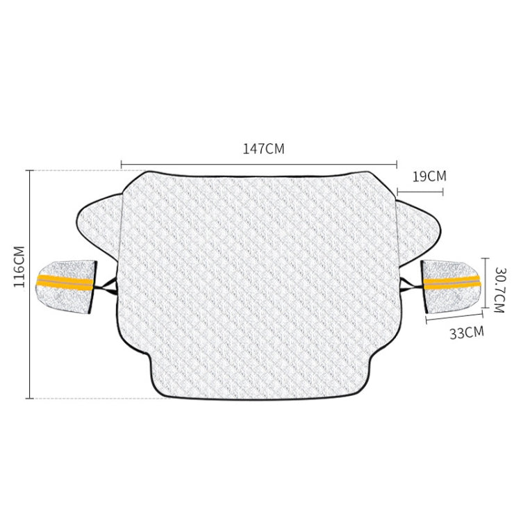 SUITU R-3945 Car Winter Front Glass Snow Shield Defrost Sunshade Thickened Car Clothing, Style: Non-magnet With Earmuffs - free shipping - PMC TechLife - Order now!