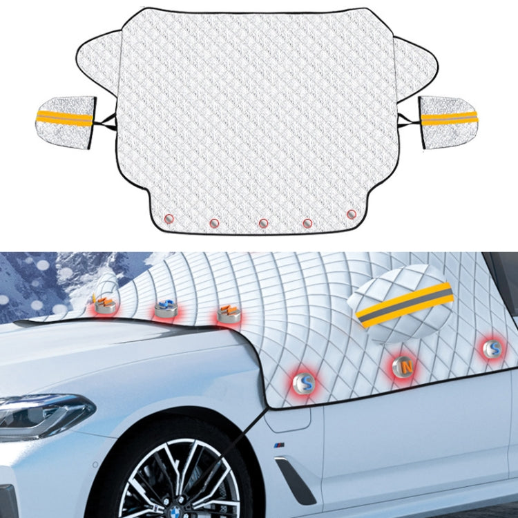 SUITU R-3945 Car Winter Front Glass Snow Shield Defrost Sunshade Thickened Car Clothing, Style: 5 Magnets With Earmuffs - free shipping - PMC TechLife - Order now!