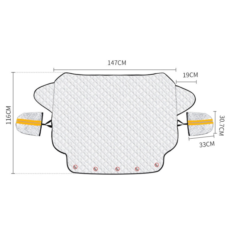 SUITU R-3945 Car Winter Front Glass Snow Shield Defrost Sunshade Thickened Car Clothing, Style: 5 Magnets With Earmuffs - free shipping - PMC TechLife - Order now!