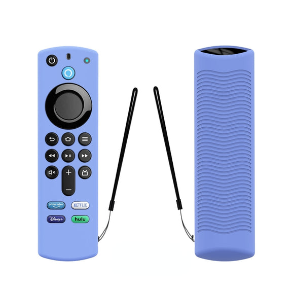 2 PCS Y27 For Alexa Voice Remote 3rd Gen Silicone Non-slip Protective Cover(Luminous Blue)