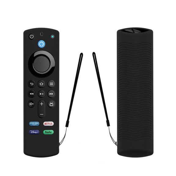 2 PCS Y27 For Alexa Voice Remote 3rd Gen Silicone Non-slip Protective Cover(Black)