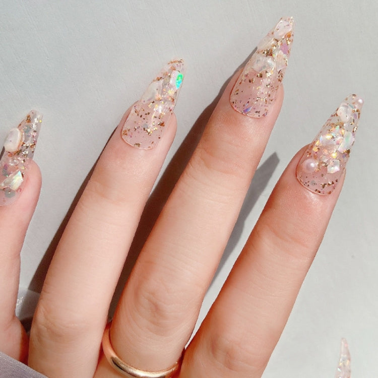 3 Boxes Nail Decorations Shell Sequins Nail Jewelry(02 Peach Pink)
