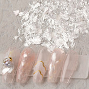 10 Boxes Velvet Shells Mica Piece Nail Stickers Nail Sequins Jewelry(01 Fragments)