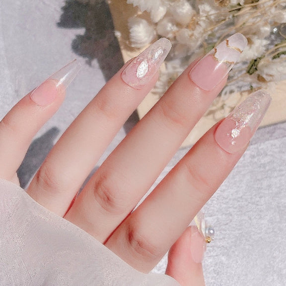10 Boxes Velvet Shells Mica Piece Nail Stickers Nail Sequins Jewelry(01 Fragments)