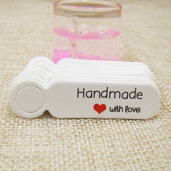 100pcs /Set Small Retro Baking Label DIY Jewelry Price Tag Bookmark Gift Card, Specification: Handmade White
