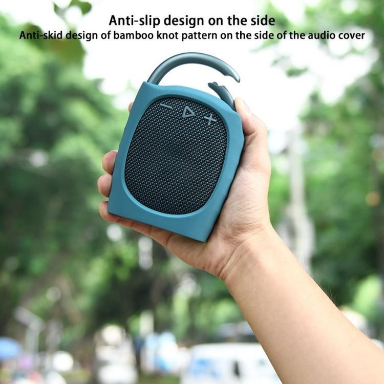 For JBL Clip 4 Bluetooth Speaker Silicone Case Protective Cover With Straps(Blue) - Protective Case by PMC TechLife | Online Shopping South Africa | PMC TechLife