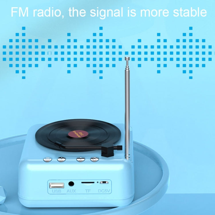 Manovo H3 Macaron Vinyl Record Player Bluetooth Speaker Retro Radio Stereo(Yellow) - free shipping - PMC Jewellery - Order now!