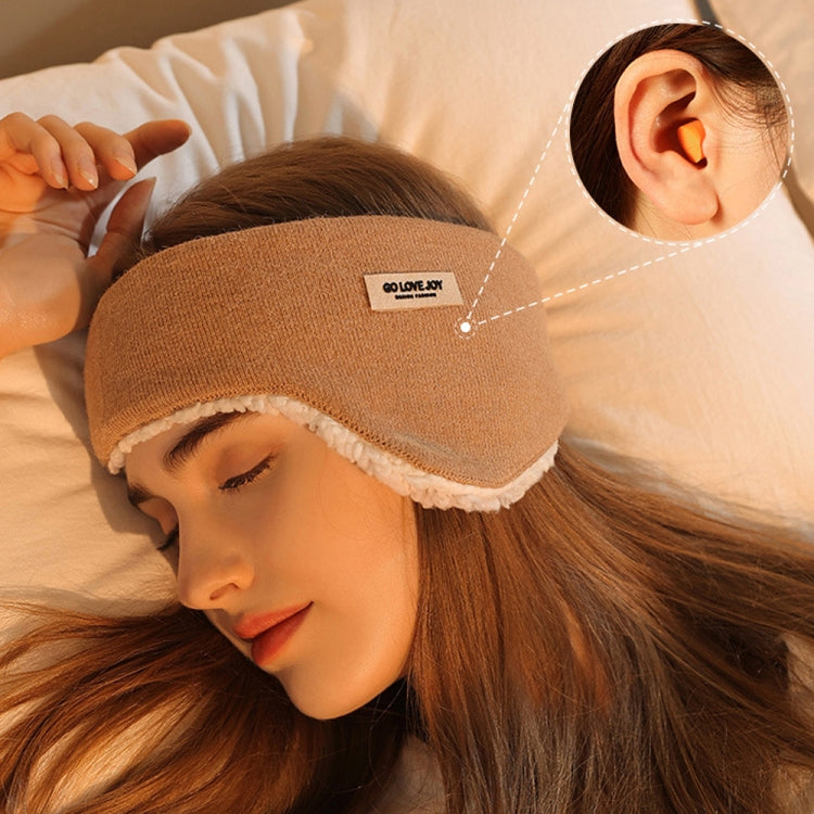 Golovejoy Winter Warm Soundproof Earmuffs + Earplugs Set Sleep Eye Mask(Beige) - free shipping - PMC TechLife - Order now!