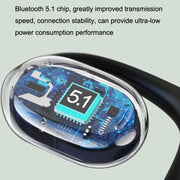 JS270 Wireless Bluetooth Headset Hanging Ear Business Sports Earphone(Black)