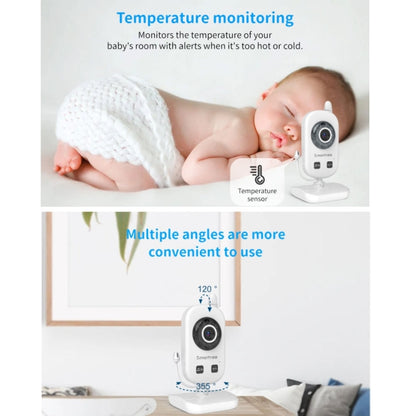 UU24 2.4 Inch Wireless Baby Monitor Camera Temperature Monitor 2 Way Audio VOX Lullaby EU Plug - free shipping - PMC Jewellery - Order now!