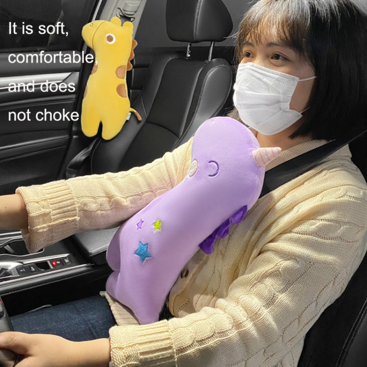 Car Seat Belt Pillow Shoulder Cover Cartoon Insurance Belt(Green)