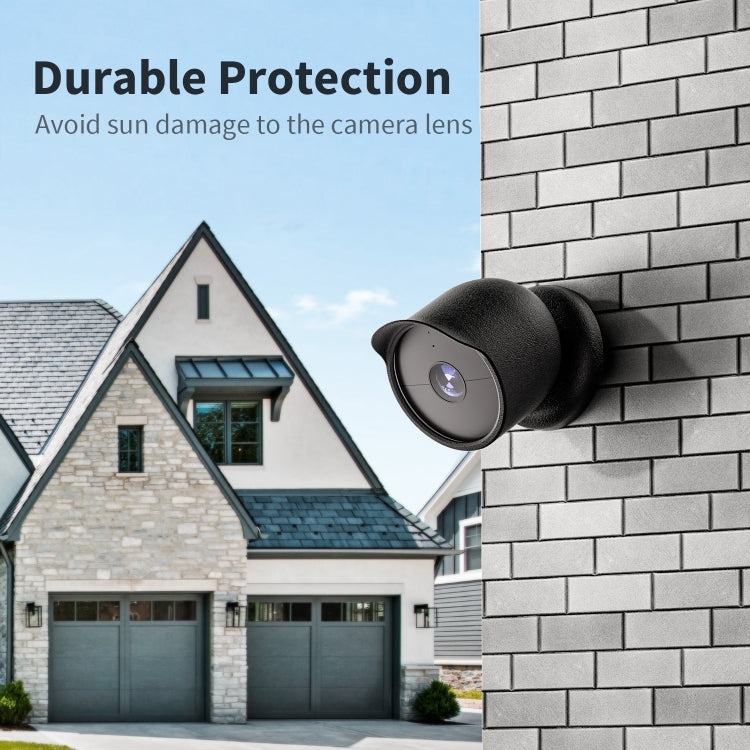 For Google Nest Camera Outdoor Silicone Water-Resistant Protective Cover(Black)