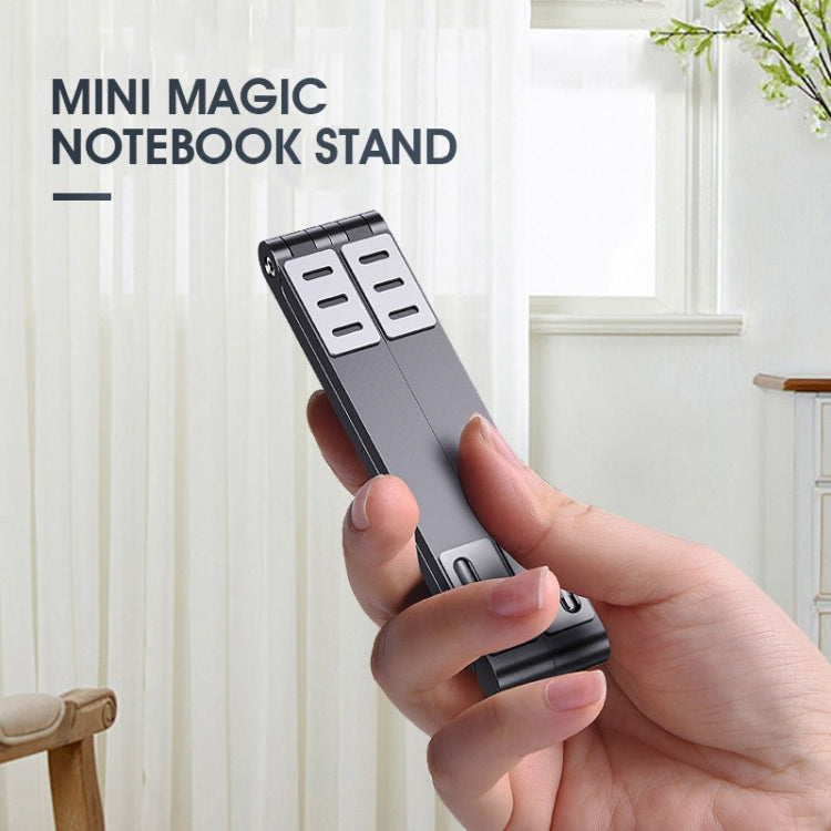X23 3 In 1 Portable Storage Foldable Aluminum Phone Tablet Stand(Grey)