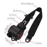 Universal 3-point Car Retrofit Seat Belt With Emergency Locking(Braided Straps)