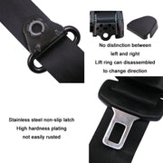 Universal 3-point Car Retrofit Seat Belt With Emergency Locking(Braided Straps)