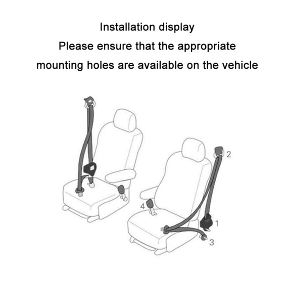 Universal 3-point Car Retrofit Seat Belt With Emergency Locking(Braided Straps)