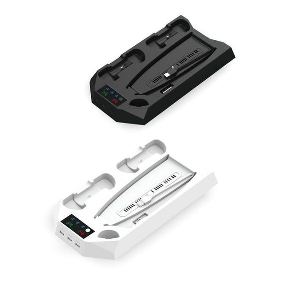 For PS5 DE/UHD 2 In 1 Handheld Console Cooling Stand Fan Base(White)
