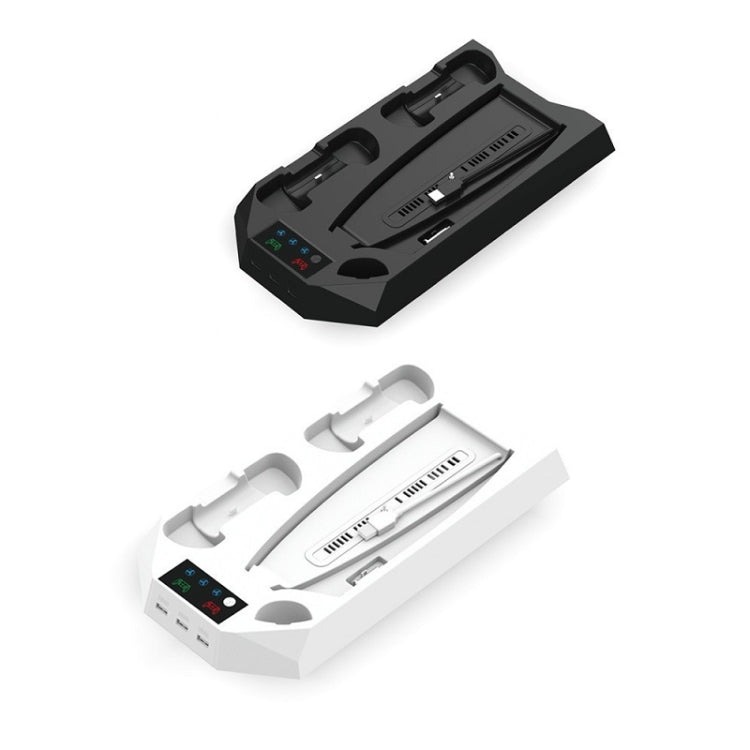 For PS5 DE/UHD 2 In 1 Handheld Console Cooling Stand Fan Base(White)