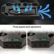 For PS5 DE/UHD 2 In 1 Handheld Console Cooling Stand Fan Base(White)
