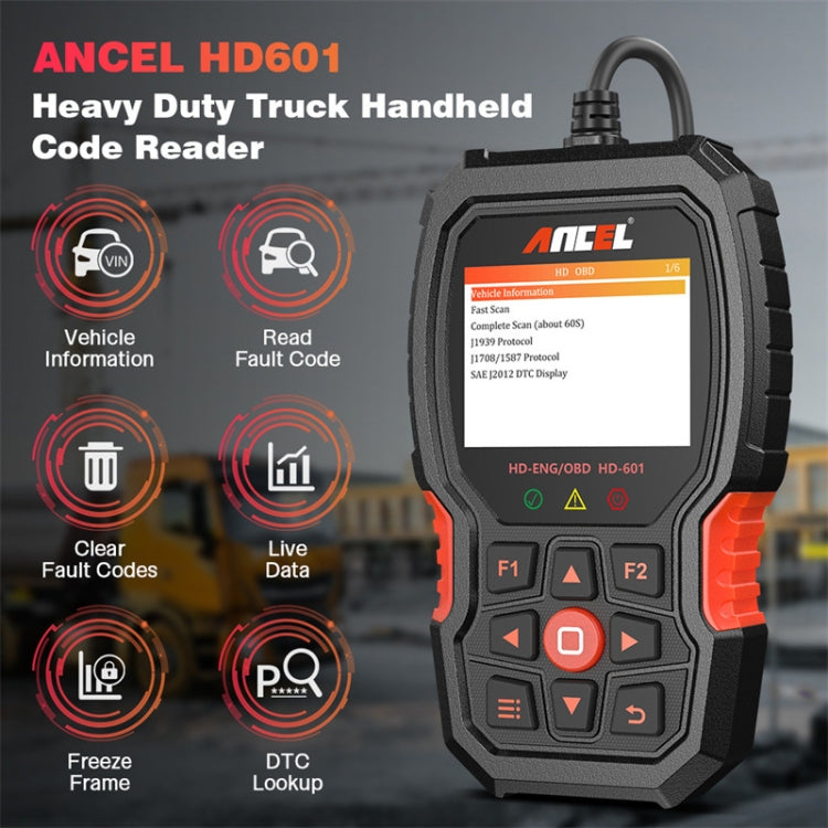 ANCEL HD601 24V Diesel Engine Detector Heavy Truck Diagnostic Scanner - free shipping - PMC Jewellery - Order now!