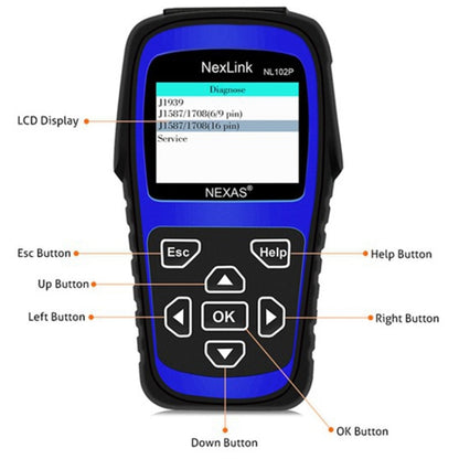 NexLink NL102P Diesel Mechanical Heavy Truck Car 2 In 1 Car Scanner OBD2 Detection - free shipping - PMC Jewellery - Order now!
