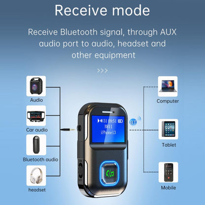 BR11 With Screen Bluetooth Audio Receiver MP3 Player - free shipping - PMC Jewellery - Order now!