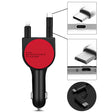 3 In 1 3.1A Dual USB Single Pull Retractable Fast QC3.0 Car Charger(Red) - Car Charger by PMC TechLife | Online Shopping South Africa | PMC TechLife