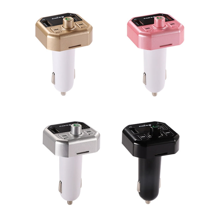 B9 Smart Digital Display Dual USB Bluetooth Car Charger with Hands-free Call Function(Gold)