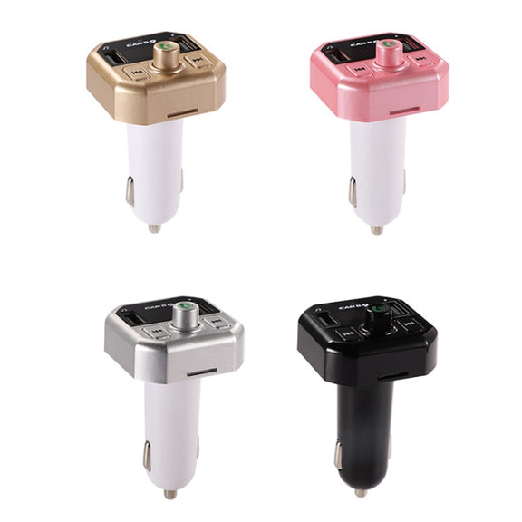 B9 Smart Digital Display Dual USB Bluetooth Car Charger with Hands-free Call Function(Silver)