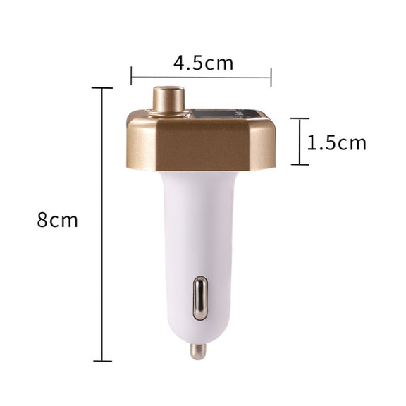 B9 Smart Digital Display Dual USB Bluetooth Car Charger with Hands-free Call Function(Gold)