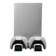 For PS5 SYP5-5088 Handle Dual Charging Cooling Fan With Disc Storage Rack