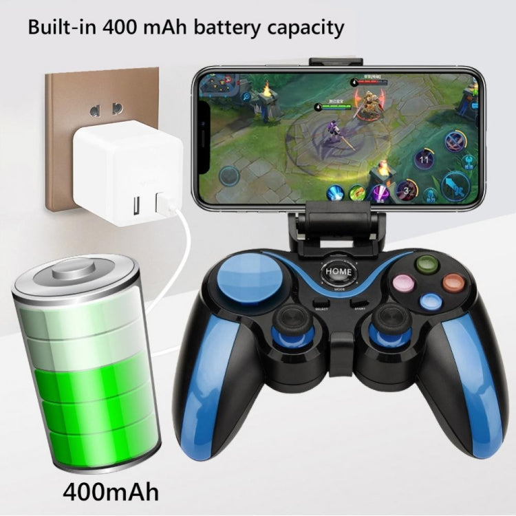 VR SHINECON S9 For Android/iOS Phones Wireless Bluetooth Direct Play Game Handle With Holder(Blue Black) - free shipping - PMC TechLife - Order now!