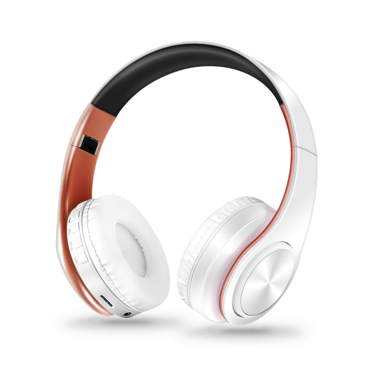 LPT660 Bluetooth Wireless Headset HIFI Stereo Sports Headphones(White+Rose Gold) - Headset & Headphone by PMC TechLife | Online Shopping South Africa | PMC TechLife