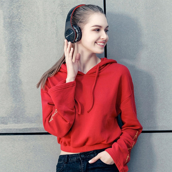 LPT660 Bluetooth Wireless Headset HIFI Stereo Sports Headphones(White+Rose Gold)