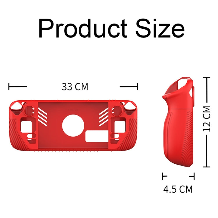 For Steam Deck V3 Non-slip Silicone Protective Case for Pocket Consoles(Green)