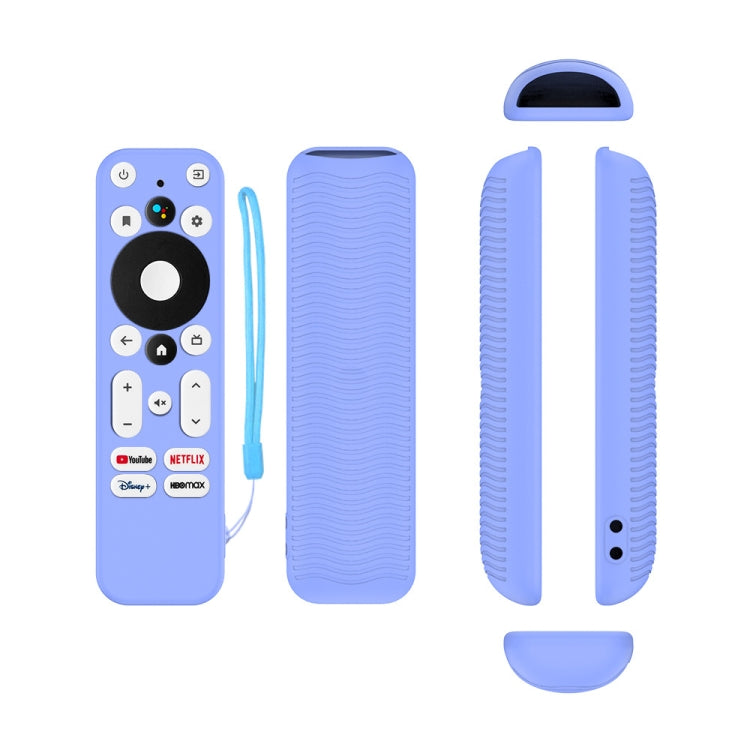 For ONN Android TV 4K UHD Streaming Device Y55 Anti-Fall Silicone Remote Control Cover(Luminous Blue) - Remote Control Covers by PMC TechLife | Online Shopping South Africa | PMC TechLife